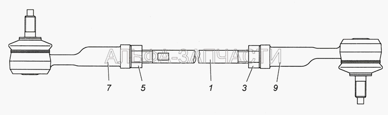 4308-1703520 Тяга реактивная в сборе (362-1703521 Наконечник) 